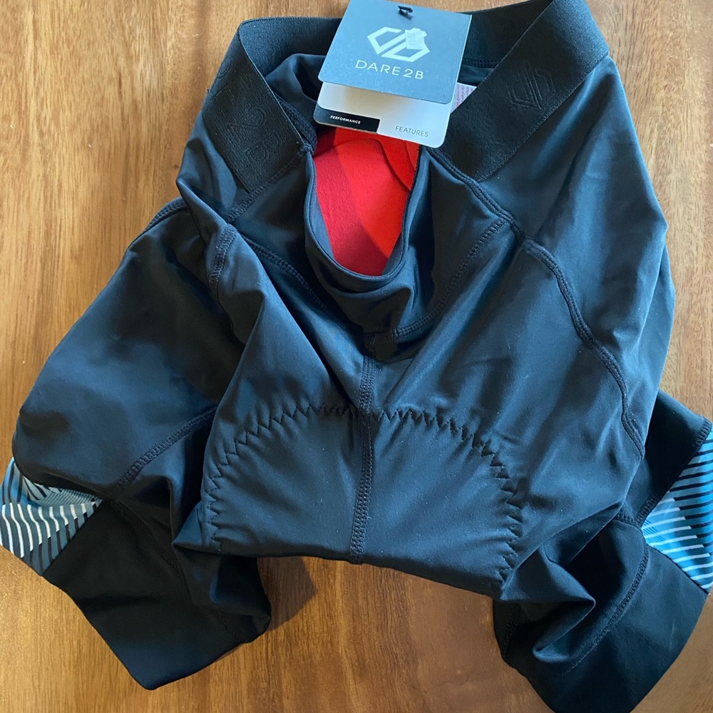 Dare2b Black Cycling Bib Shorts with Red Interior